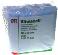 VLIWAZELL Saugkompressen unsteril 20x20 cm