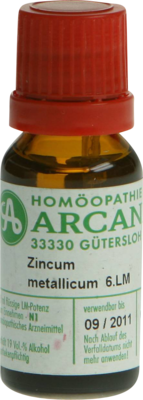 ZINCUM METALLICUM LM 6 Dilution