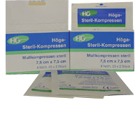 HÖGA-KOMPRESSEN 7,5x7,5 cm steril 8fach