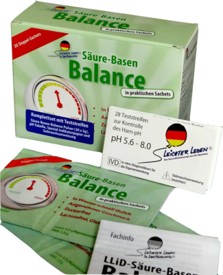 LLID Säure-Basen Balance Kombipack.m.Teststreifen