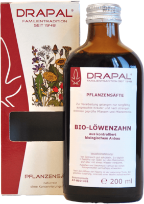 LÖWENZAHNBLÄTTER Bio Pflanzensaft Drapal