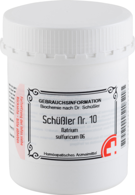 SCHÜSSLER NR.10 Natrium sulfuricum D 6 Tabletten