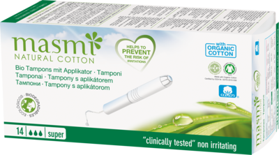 BIO TAMPONS Super m.Applik.100% Bio-Baumw.MASMI