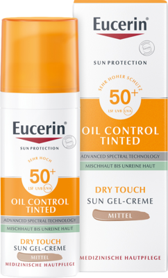 EUCERIN Sun Oil Control tinted Creme LSF 50+ mitt.