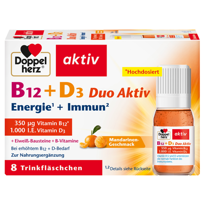 DOPPELHERZ B12+D3 Duo Aktiv Trinkampullen